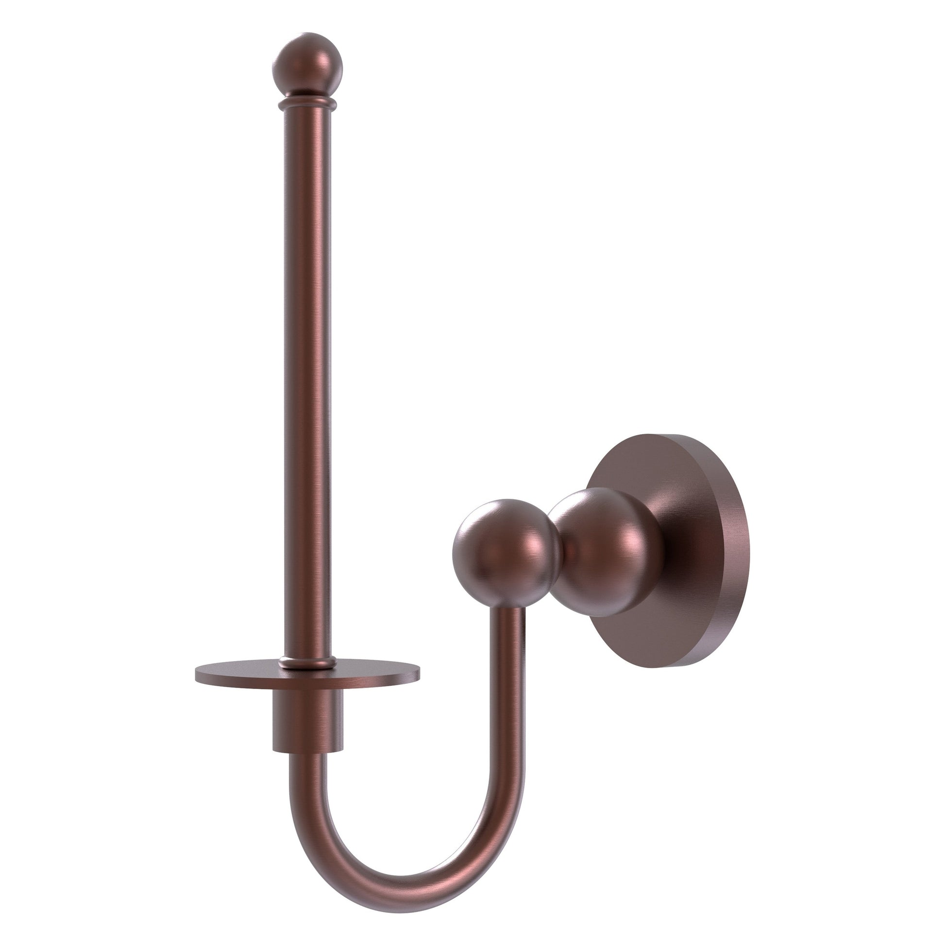 Allied Brass Bolero 9" x 2.75" Antique Copper Solid Brass Upright Toilet Tissue Holder