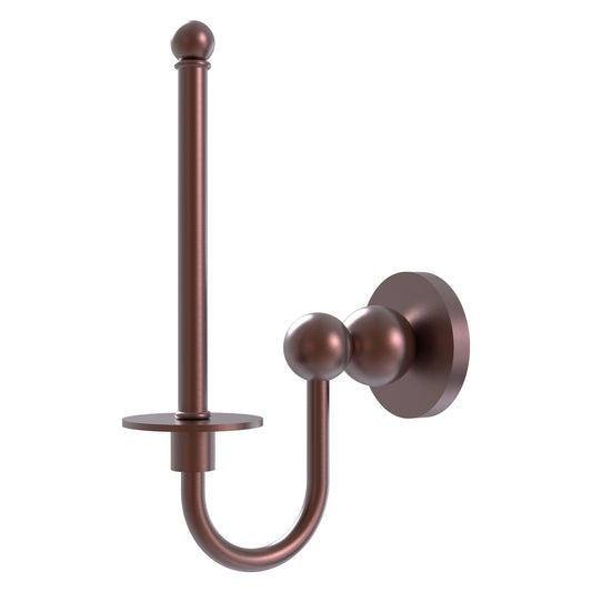 Allied Brass Bolero 9" x 2.75" Antique Copper Solid Brass Upright Toilet Tissue Holder