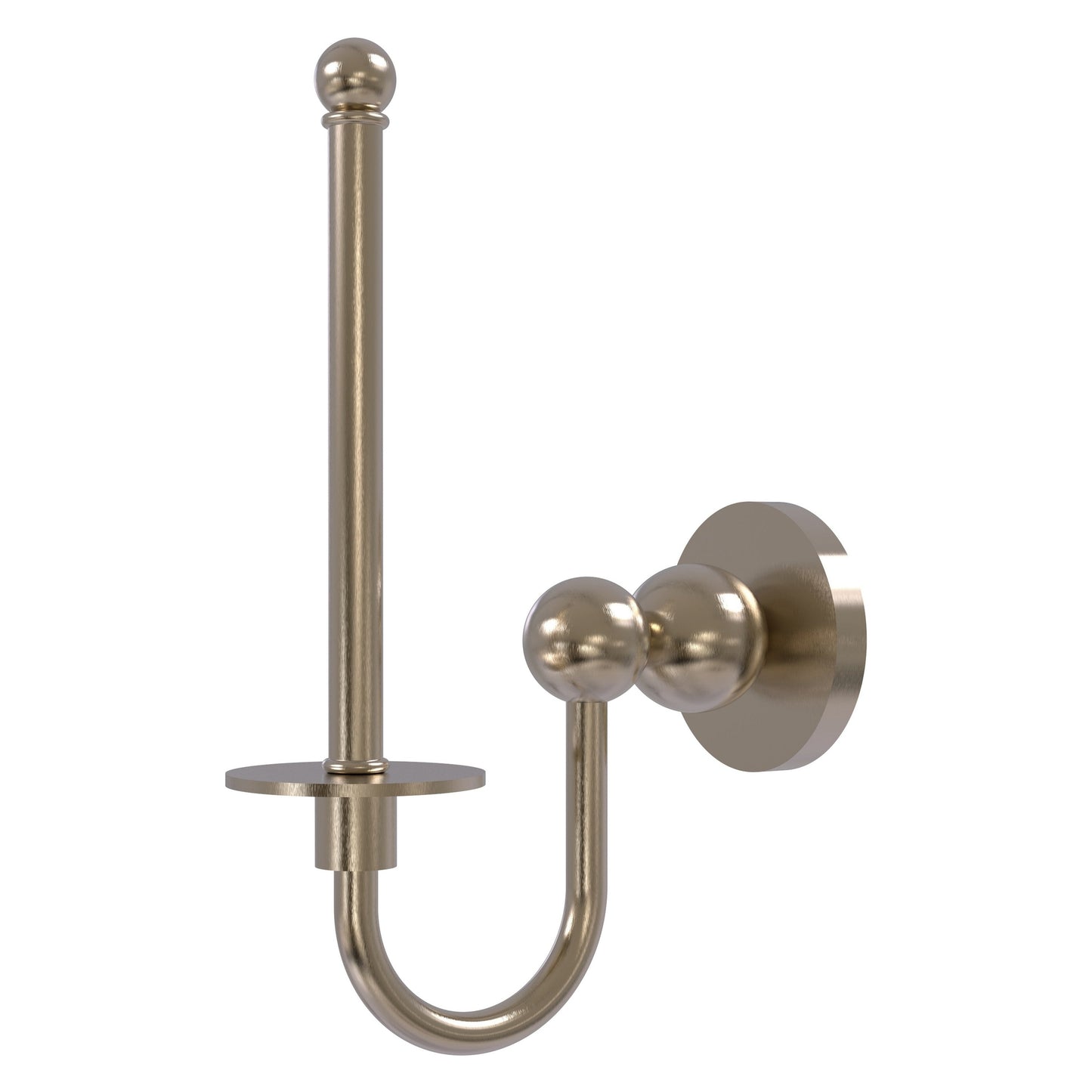 Allied Brass Bolero 9" x 2.75" Antique Pewter Solid Brass Upright Toilet Tissue Holder