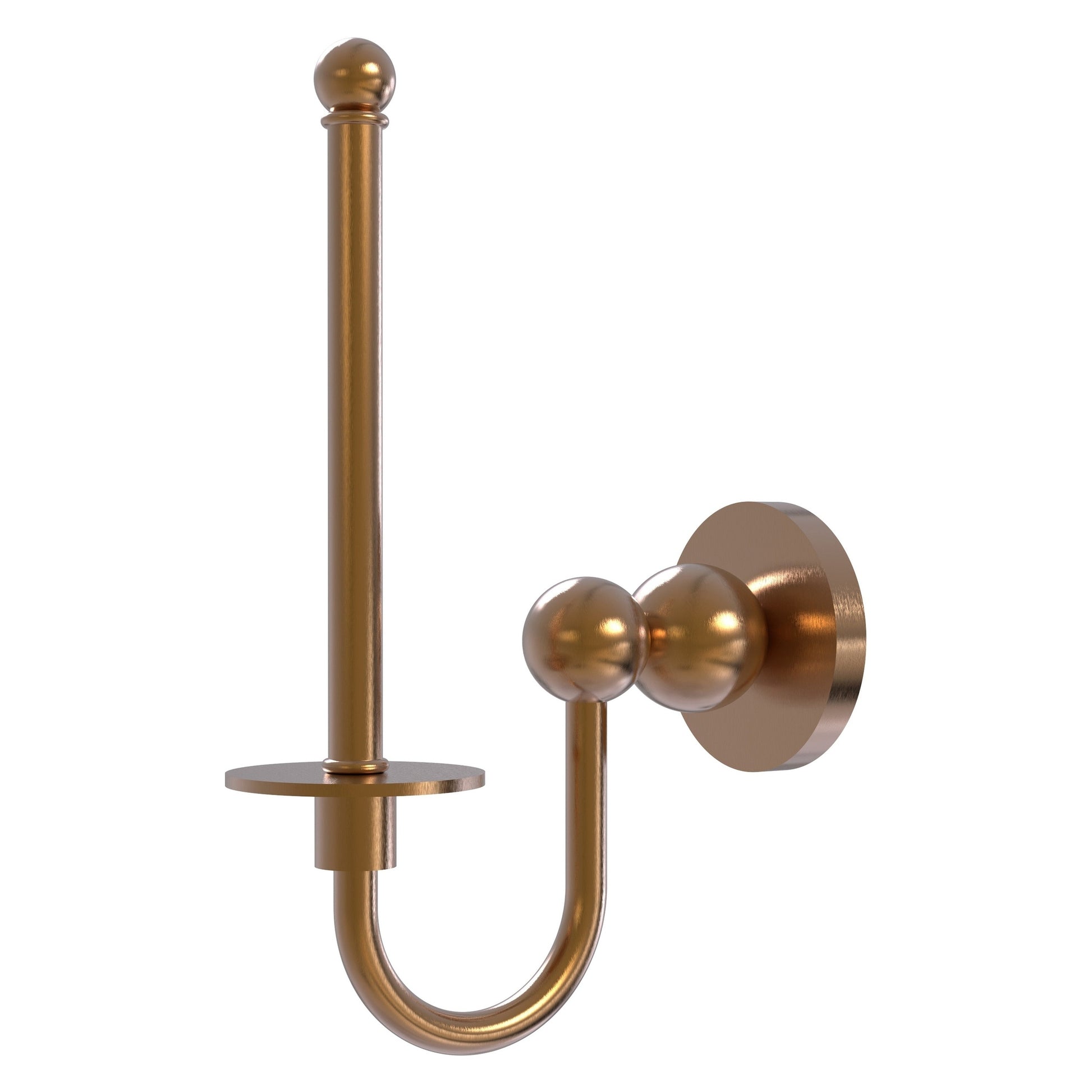 Allied Brass Bolero 9" x 2.75" Brushed Bronze Solid Brass Upright Toilet Tissue Holder