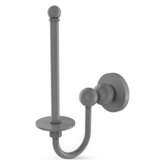 Allied Brass Bolero 9" x 2.75" Matte Gray Solid Brass Upright Toilet Tissue Holder