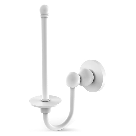 Allied Brass Bolero 9" x 2.75" Matte White Solid Brass Upright Toilet Tissue Holder