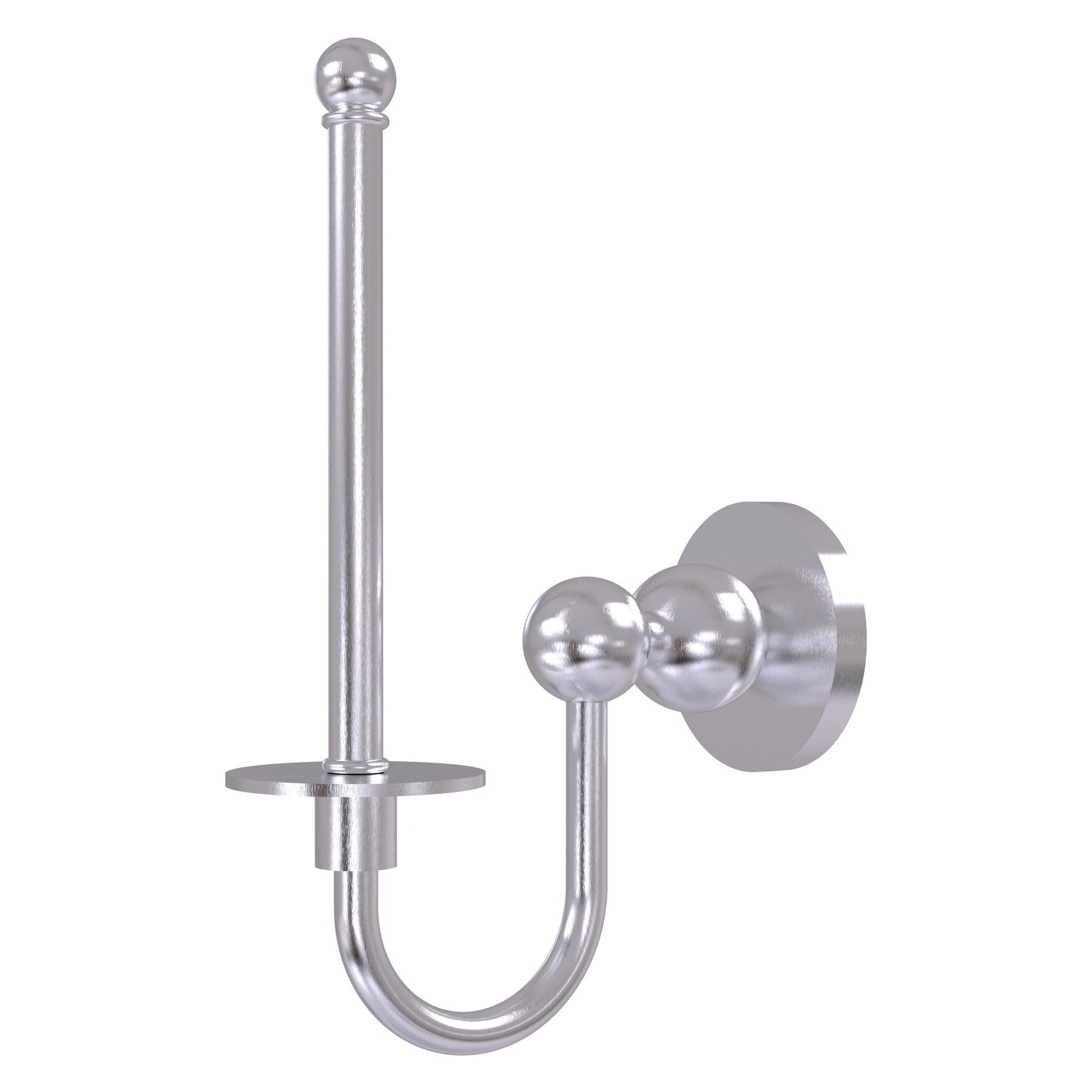 Allied Brass Bolero 9" x 2.75" Satin Chrome Solid Brass Upright Toilet Tissue Holder