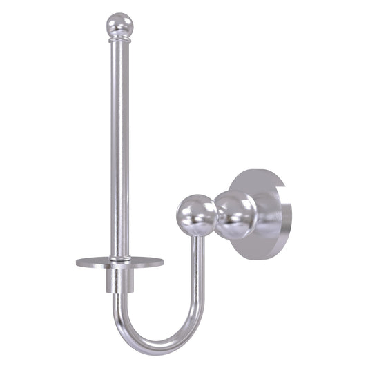Allied Brass Bolero 9" x 2.75" Satin Chrome Solid Brass Upright Toilet Tissue Holder