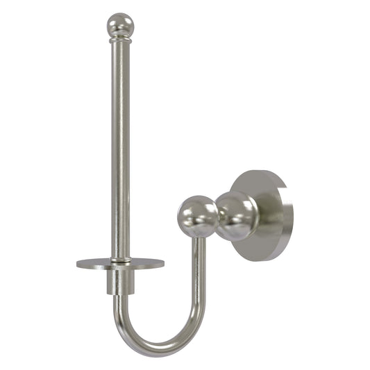 Allied Brass Bolero 9" x 2.75" Satin Nickel Solid Brass Upright Toilet Tissue Holder