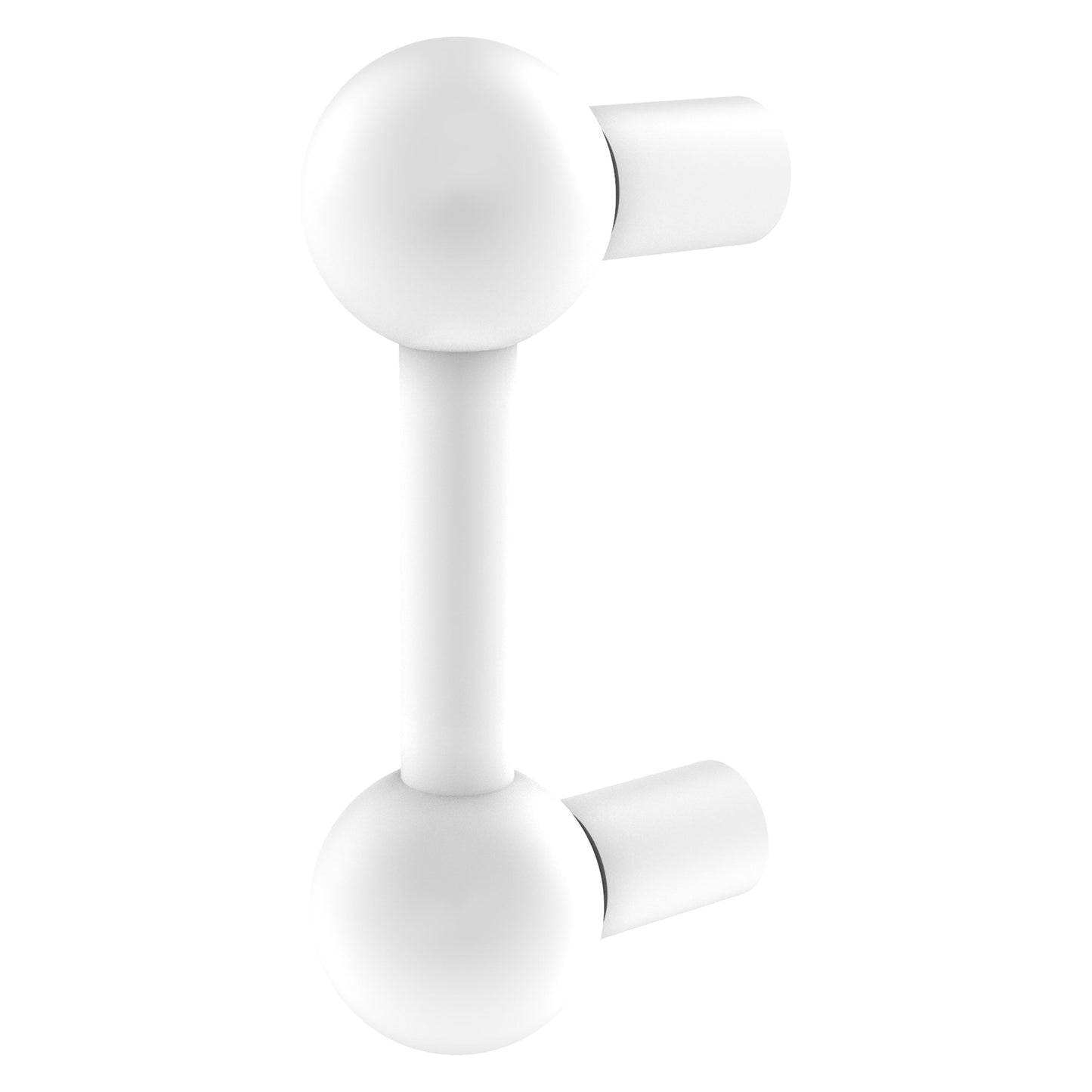 Allied Brass C-20 3" x 1" Matte White Solid Brass Cabinet Pull