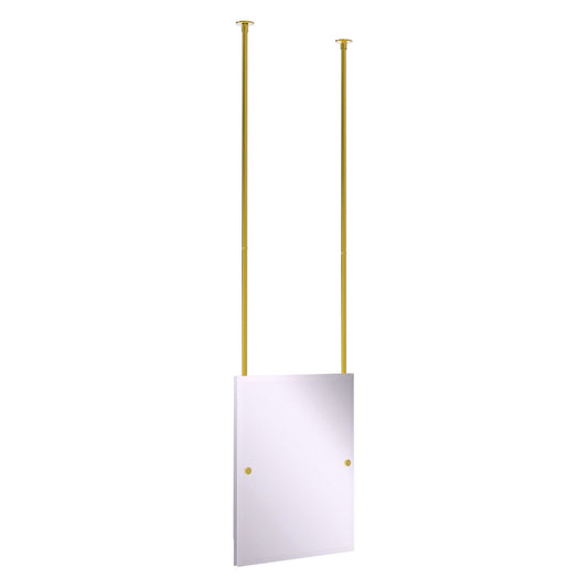 Allied Brass CH-92 21" x 2.5" Polished Brass Solid Brass Frameless Rectangle Ceiling Hung Mirror