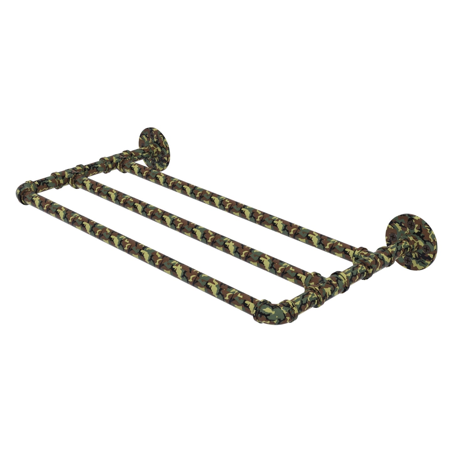 Allied Brass Camo 18" x 10.8" Military Camo Solid Brass Wall-Mounted Towel Shelf