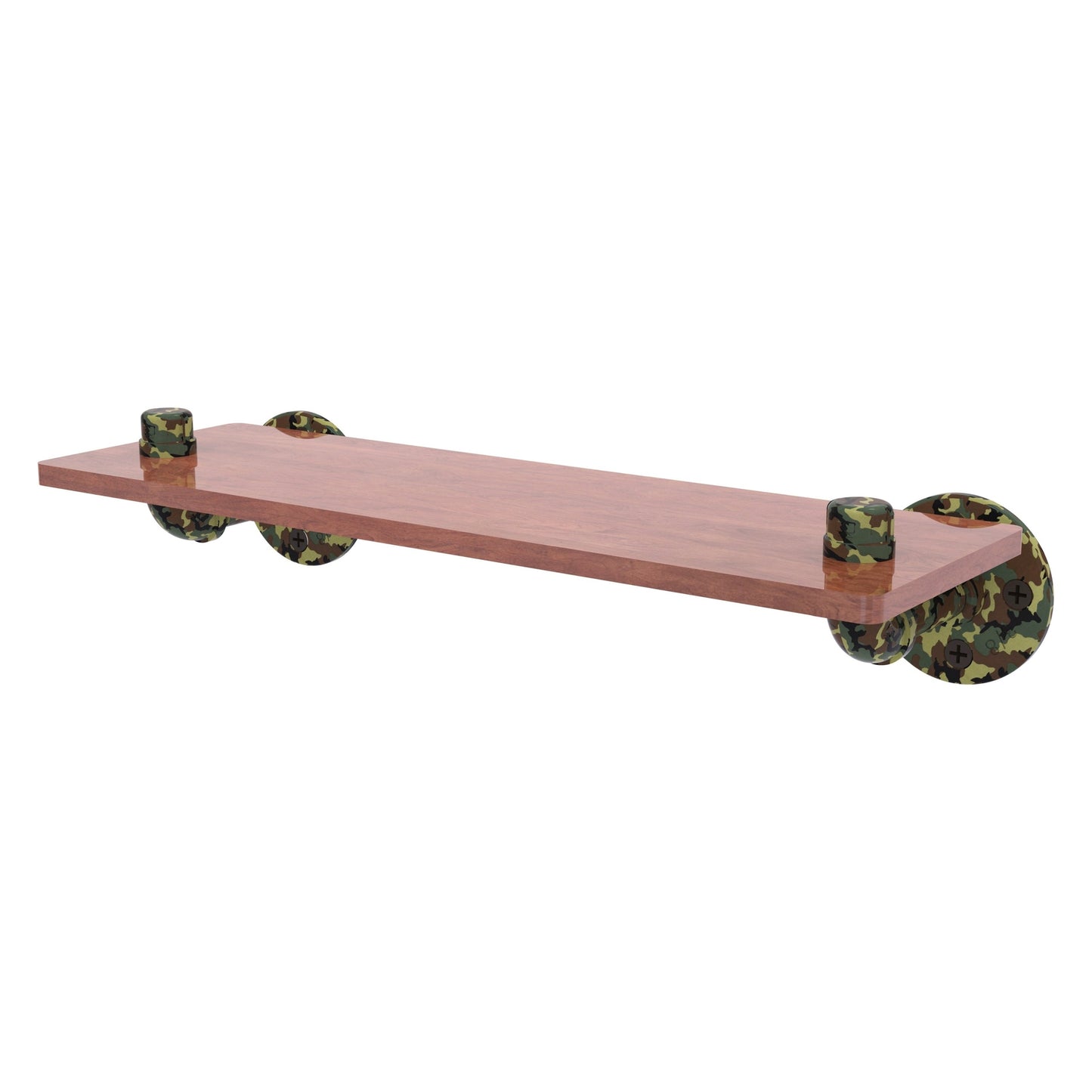 Allied Brass Camo 22" x 5.6" Military Camo Solid Brass Wood Shelf