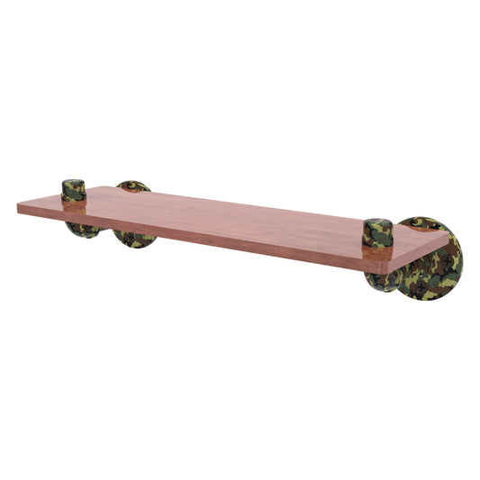 Allied Brass Camo 22" x 5.6" Military Camo Solid Brass Wood Shelf