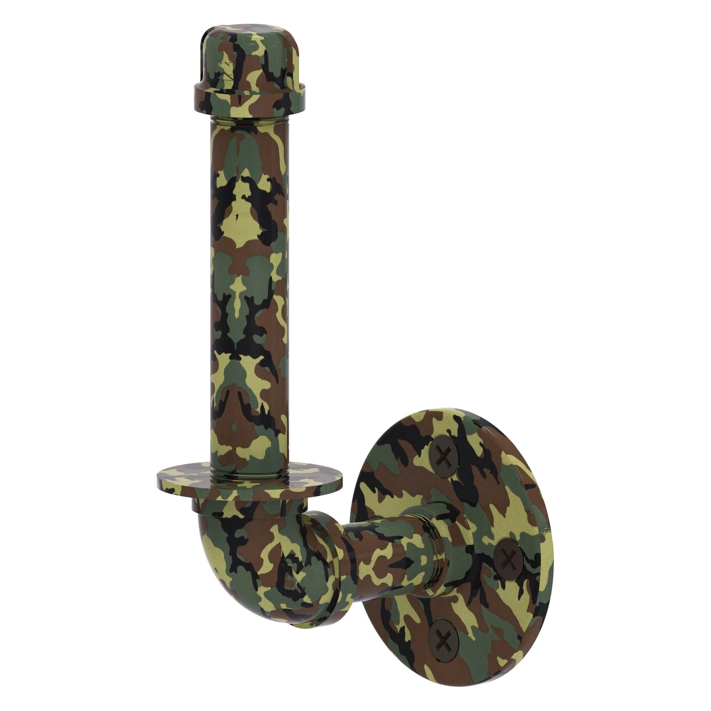 Allied Brass Camo 3" x 3.6" Military Camo Solid Brass Upright Toilet Paper Holder