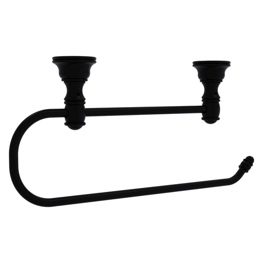Allied Brass Carolina 14.2" x 2" Matte Black Solid Brass Under Cabinet Paper Towel Holder