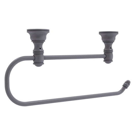 Allied Brass Carolina 14.2" x 2" Matte Gray Solid Brass Under Cabinet Paper Towel Holder