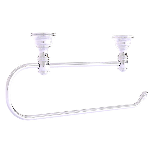 Allied Brass Carolina 14.2" x 2" Polished Chrome Solid Brass Under Cabinet Paper Towel Holder