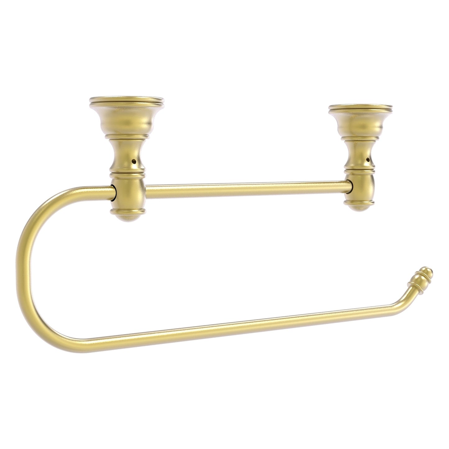 Allied Brass Carolina 14.2" x 2" Satin Brass Solid Brass Under Cabinet Paper Towel Holder