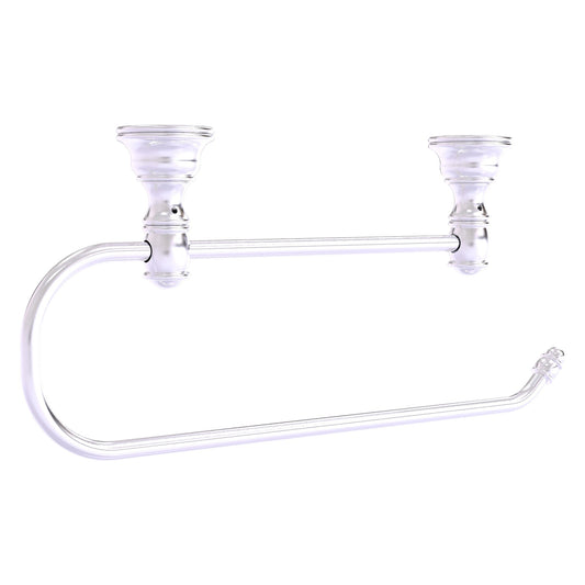 Allied Brass Carolina 14.2" x 2" Satin Chrome Solid Brass Under Cabinet Paper Towel Holder