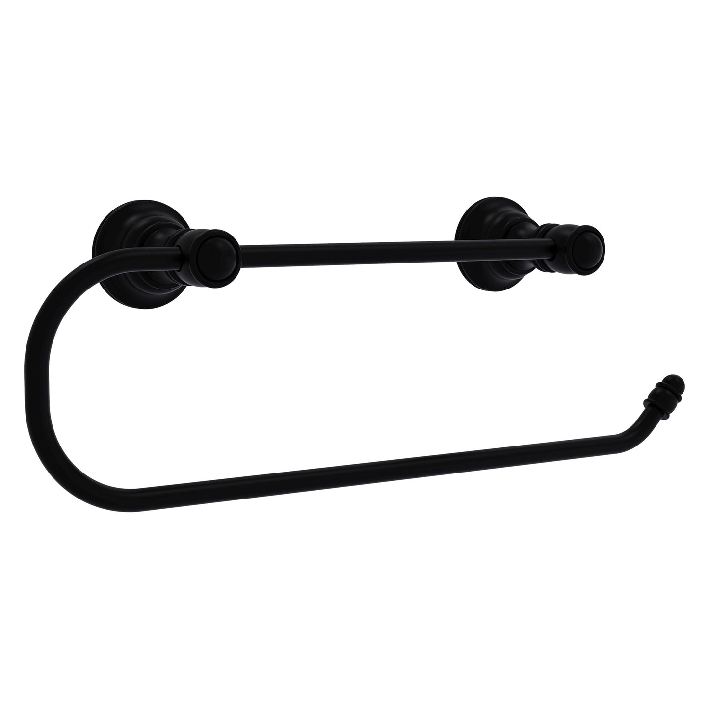 Allied Brass Carolina 14.2" x 3.3" Matte Black Solid Brass Wall-Mounted Paper Towel Holder