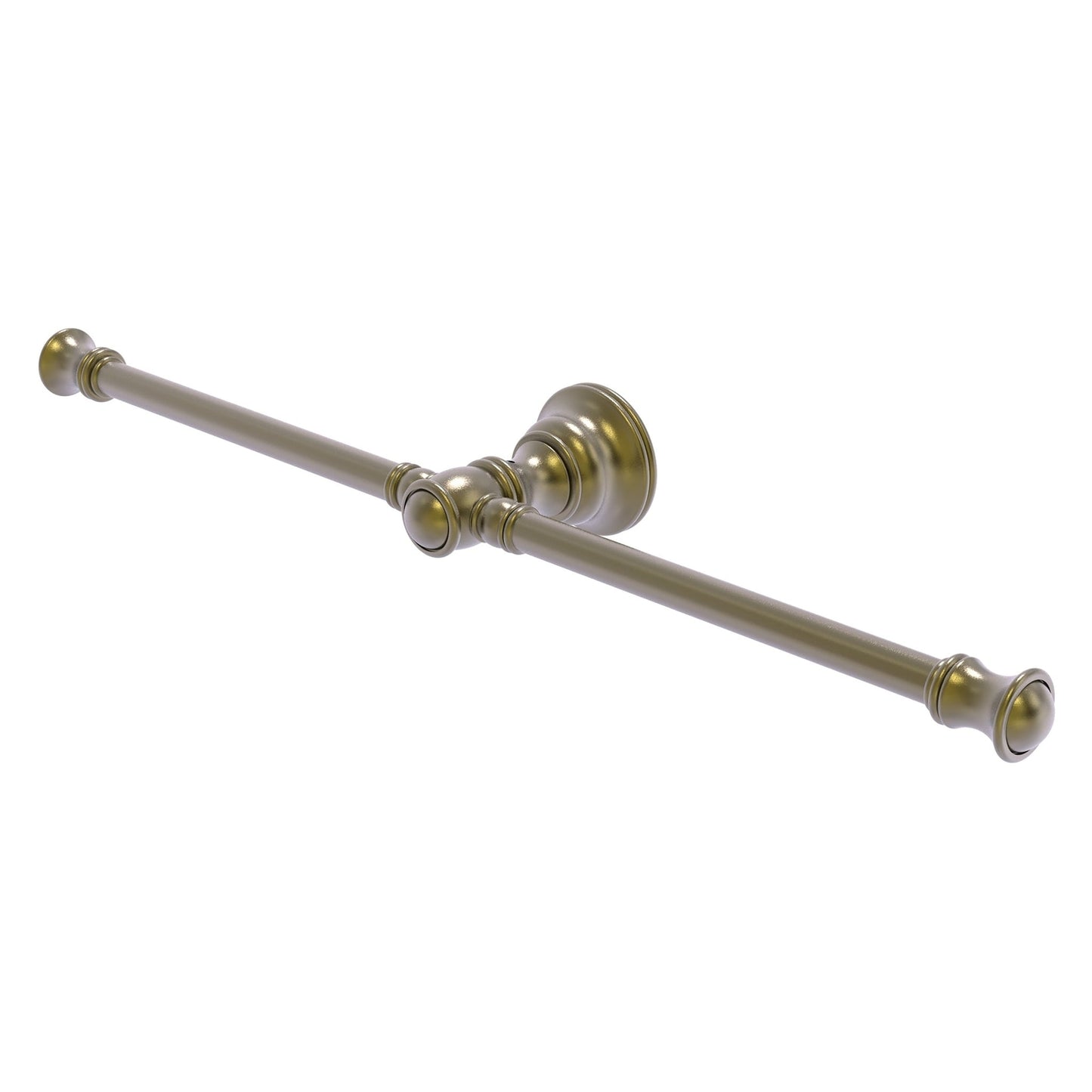 Allied Brass Carolina 16.8" x 3.3" Antique Brass Solid Brass 2-Arm Guest Towel Holder