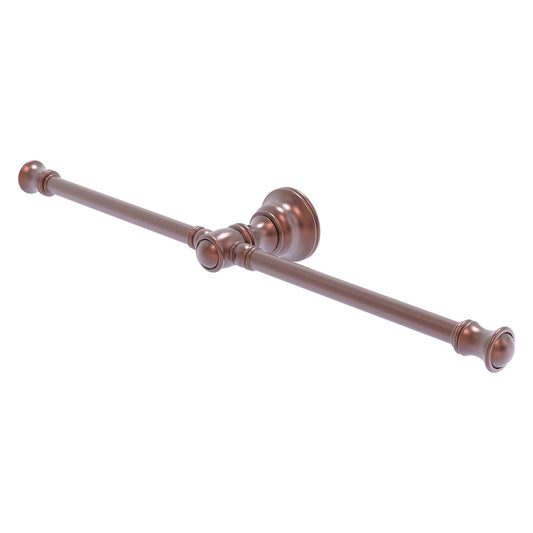 Allied Brass Carolina 16.8" x 3.3" Antique Copper Solid Brass 2-Arm Guest Towel Holder