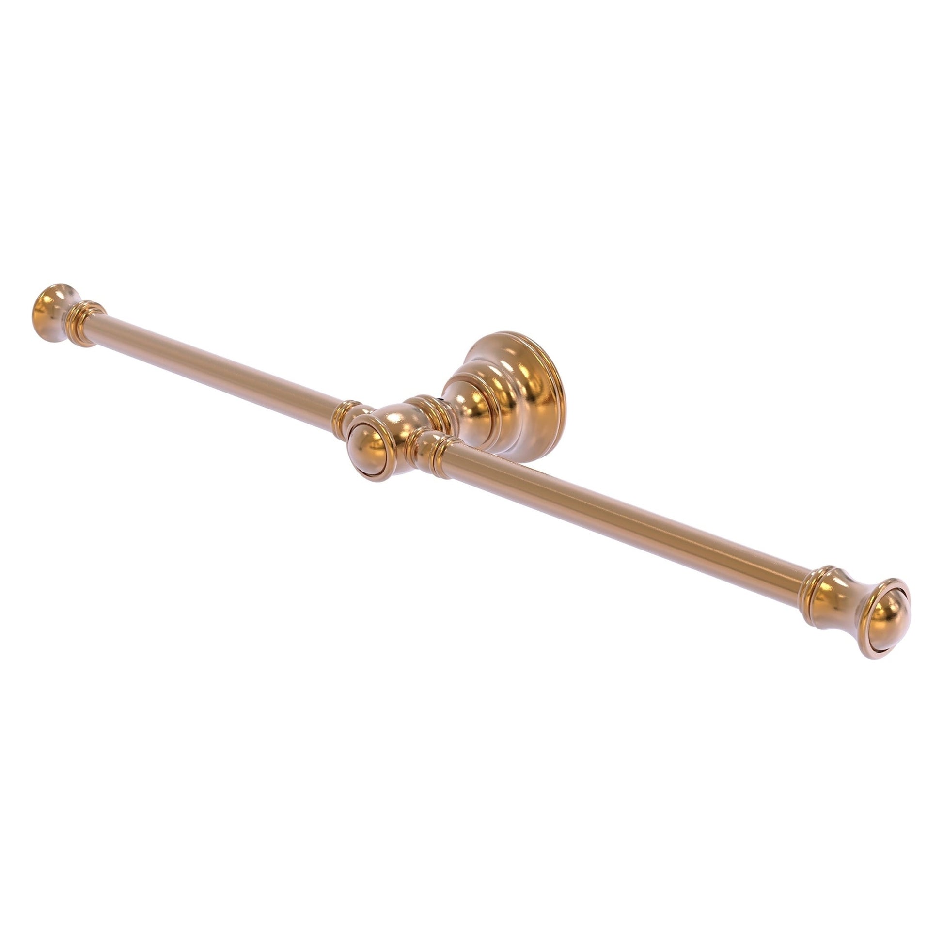 Allied Brass Carolina 16.8" x 3.3" Brushed Bronze Solid Brass 2-Arm Guest Towel Holder