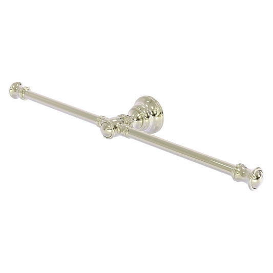 Allied Brass Carolina 16.8" x 3.3" Polished Nickel Solid Brass 2-Arm Guest Towel Holder