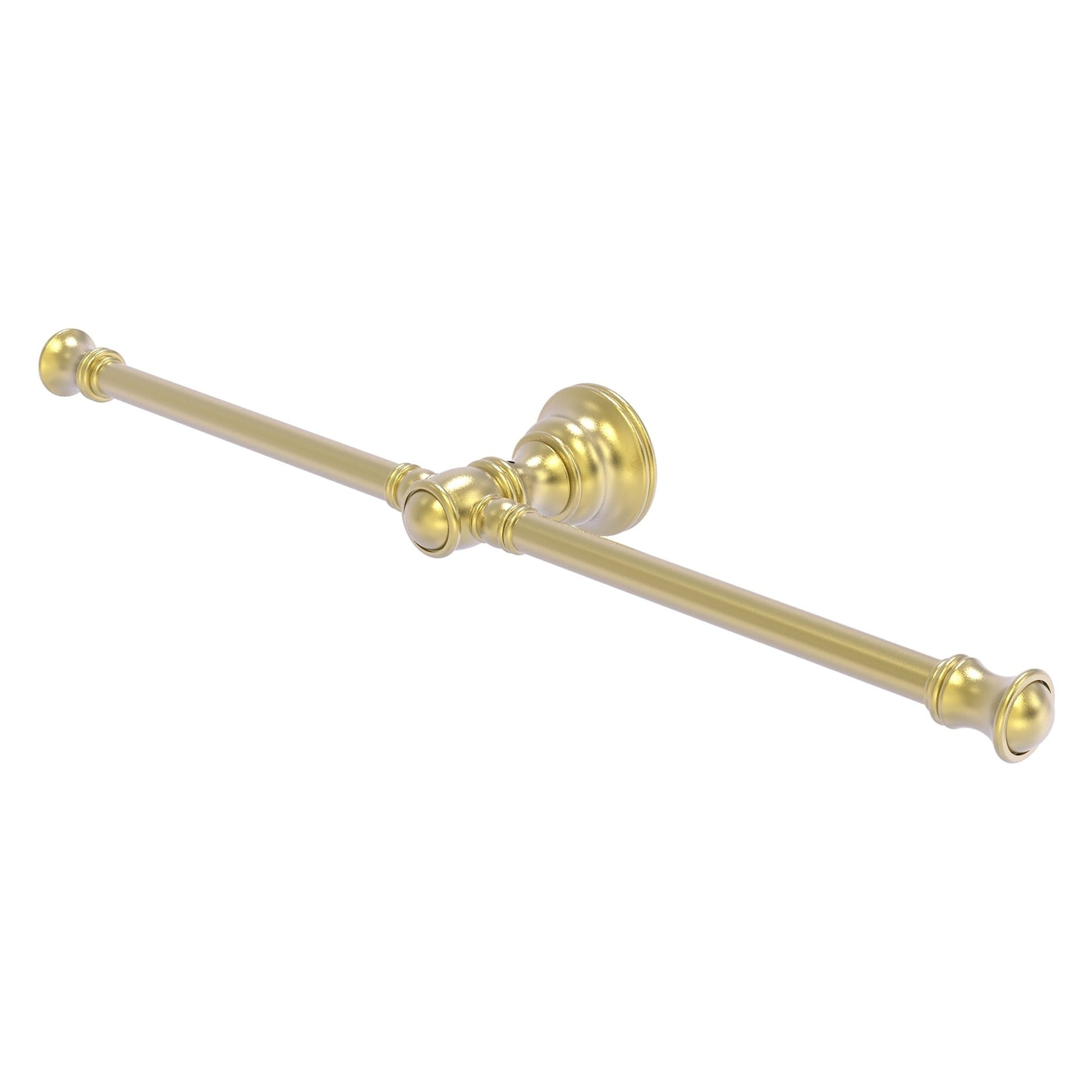 Allied Brass Carolina 16.8" x 3.3" Satin Brass Solid Brass 2-Arm Guest Towel Holder