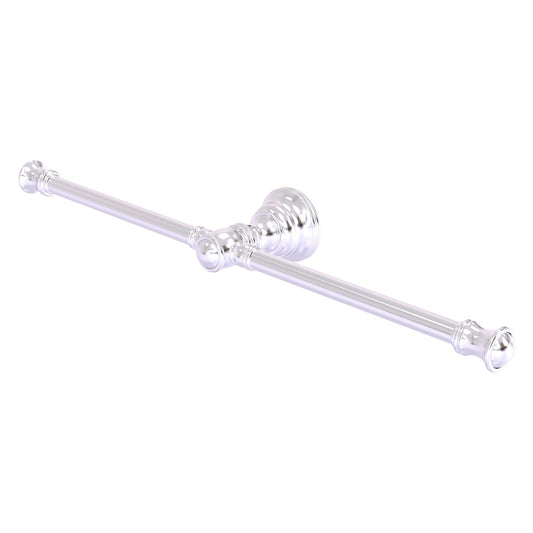 Allied Brass Carolina 16.8" x 3.3" Satin Chrome Solid Brass 2-Arm Guest Towel Holder