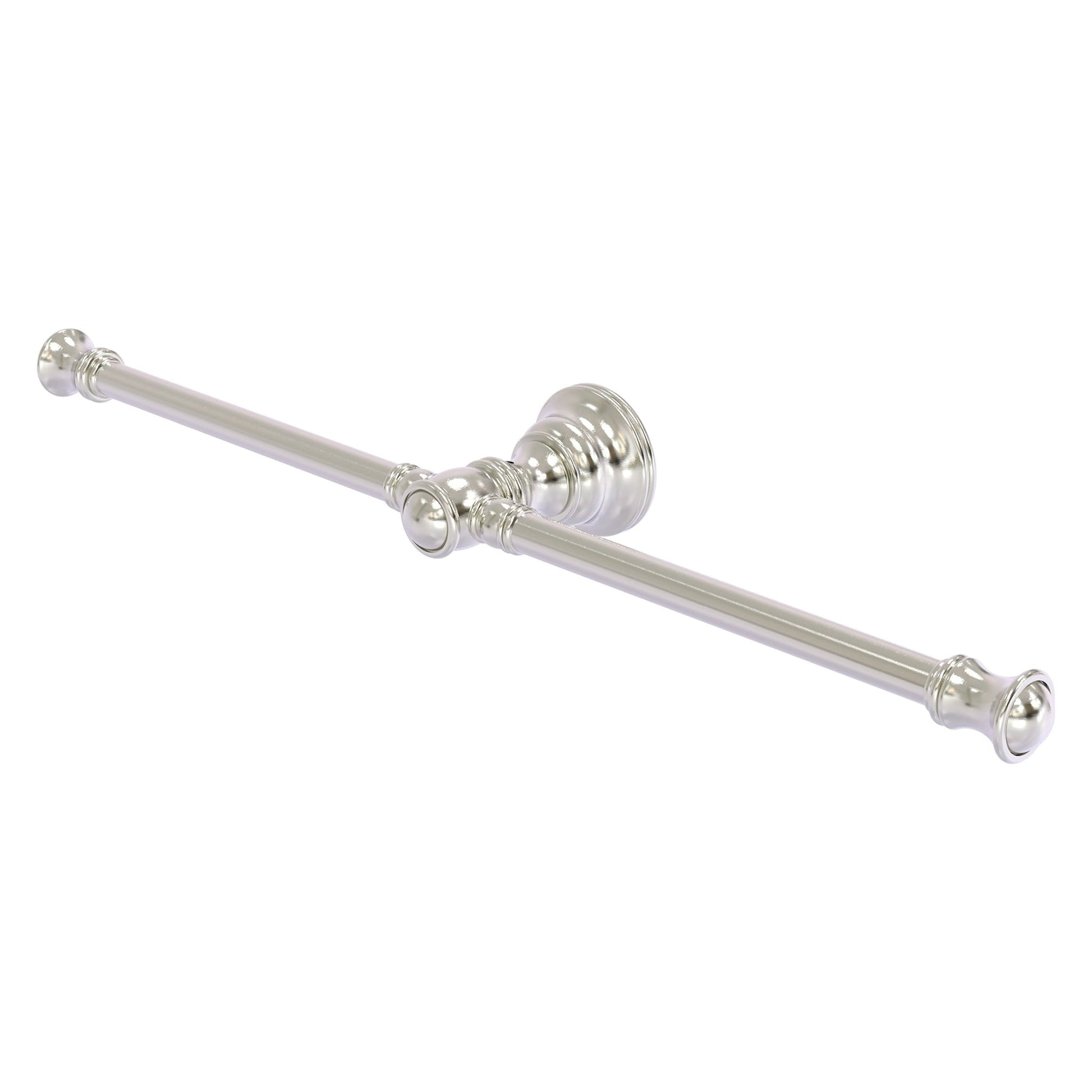 Allied Brass Carolina 16.8" x 3.3" Satin Nickel Solid Brass 2-Arm Guest Towel Holder