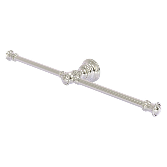 Allied Brass Carolina 16.8" x 3.3" Satin Nickel Solid Brass 2-Arm Guest Towel Holder
