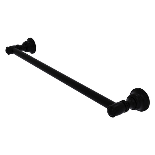 Allied Brass Carolina 20" x 2" Matte Black Solid Brass Towel Bar