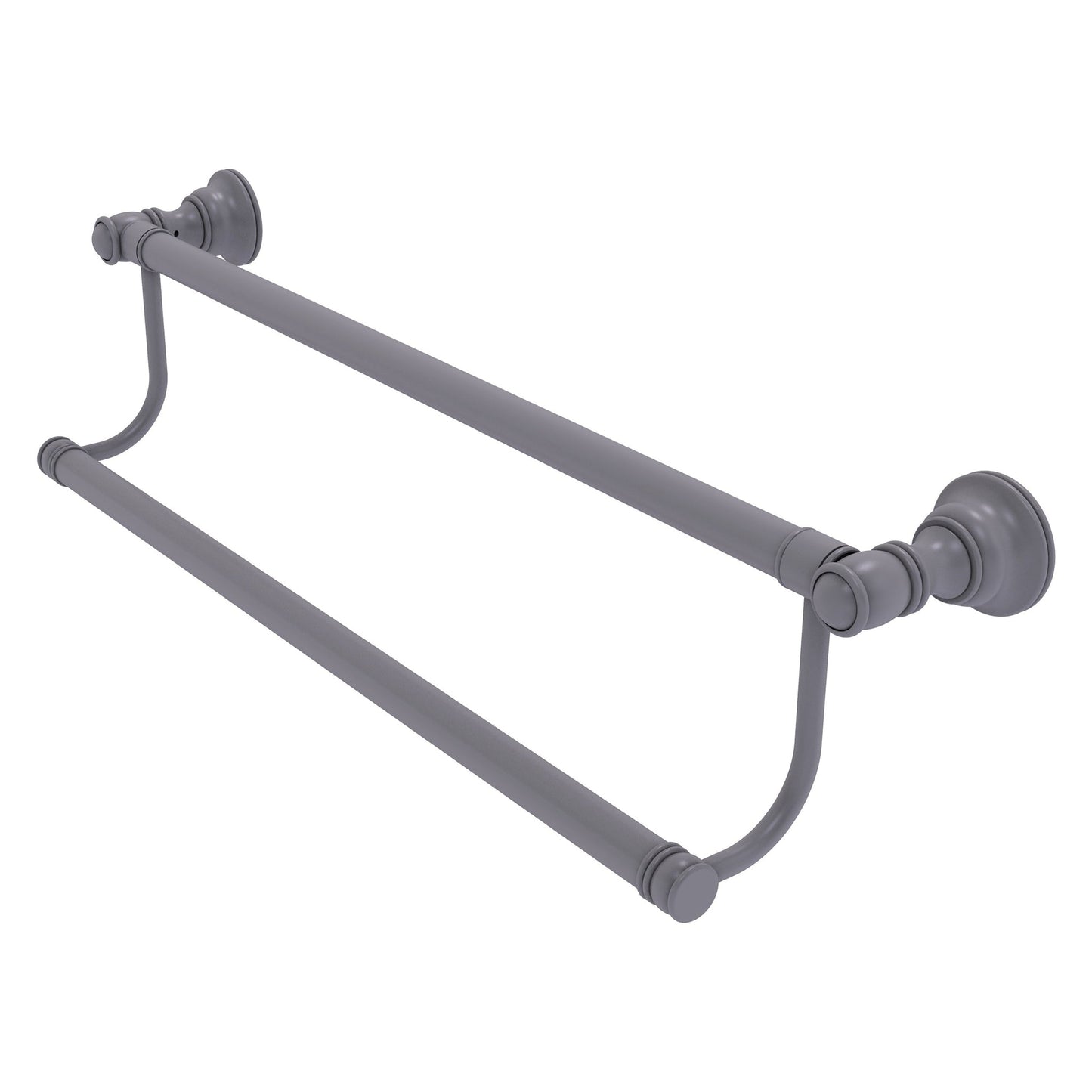 Allied Brass Carolina 20" x 5.2" Matte Gray Solid Brass Double Towel Bar