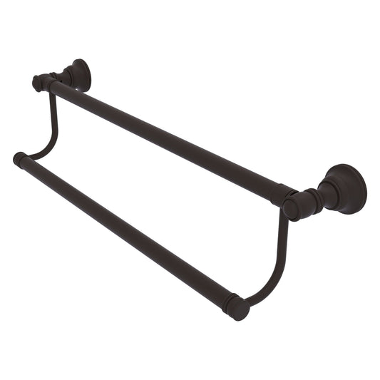 Allied Brass Carolina 20" x 5.2" Oil Rubbed Bronze Solid Brass Double Towel Bar