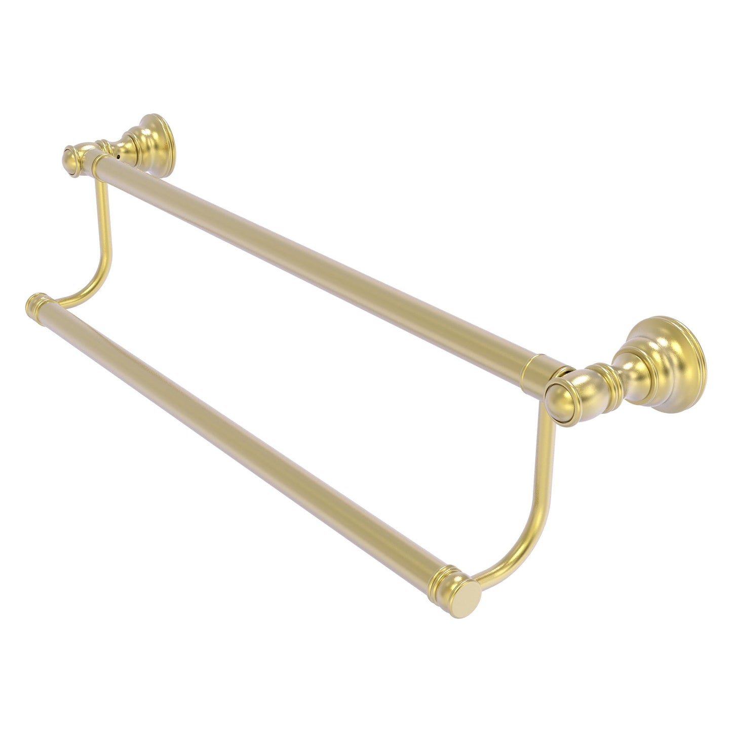 Allied Brass Carolina 20" x 5.2" Satin Brass Solid Brass Double Towel Bar