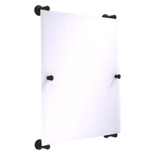 Allied Brass Carolina 21" x 4.4" Oil Rubbed Bronze Solid Brass Rectangular Frameless Rail-Mounted Mirror