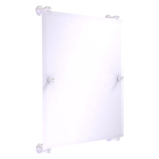 Allied Brass Carolina 21" x 4.4" Polished Chrome Solid Brass Rectangular Frameless Rail-Mounted Mirror