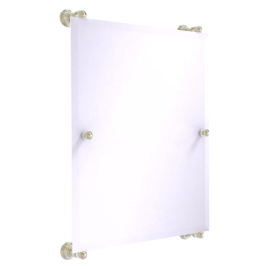 Allied Brass Carolina 21" x 4.4" Polished Nickel Solid Brass Rectangular Frameless Rail-Mounted Mirror