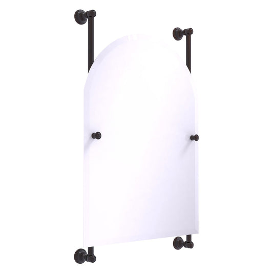 Allied Brass Carolina 21" x 4.4" Venetian Bronze Solid Brass Arched Top Frameless Rail Mounted Mirror