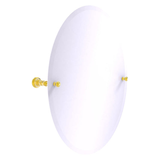Allied Brass Carolina 21" x 4.8" Polished Brass Solid Brass Frameless Oval Tilt Mirror With Beveled Edge
