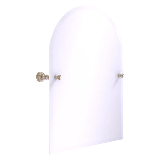 Allied Brass Carolina 21.8" x 4.8" Antique Pewter Solid Brass Arched Top Tilt Mirror With Beveled Edge