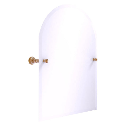 Allied Brass Carolina 21.8" x 4.8" Brushed Bronze Solid Brass Arched Top Tilt Mirror With Beveled Edge