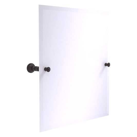 Allied Brass Carolina 21.8" x 4.8" Venetian Bronze Solid Brass Frameless Rectangular Tilt Mirror With Beveled Edge