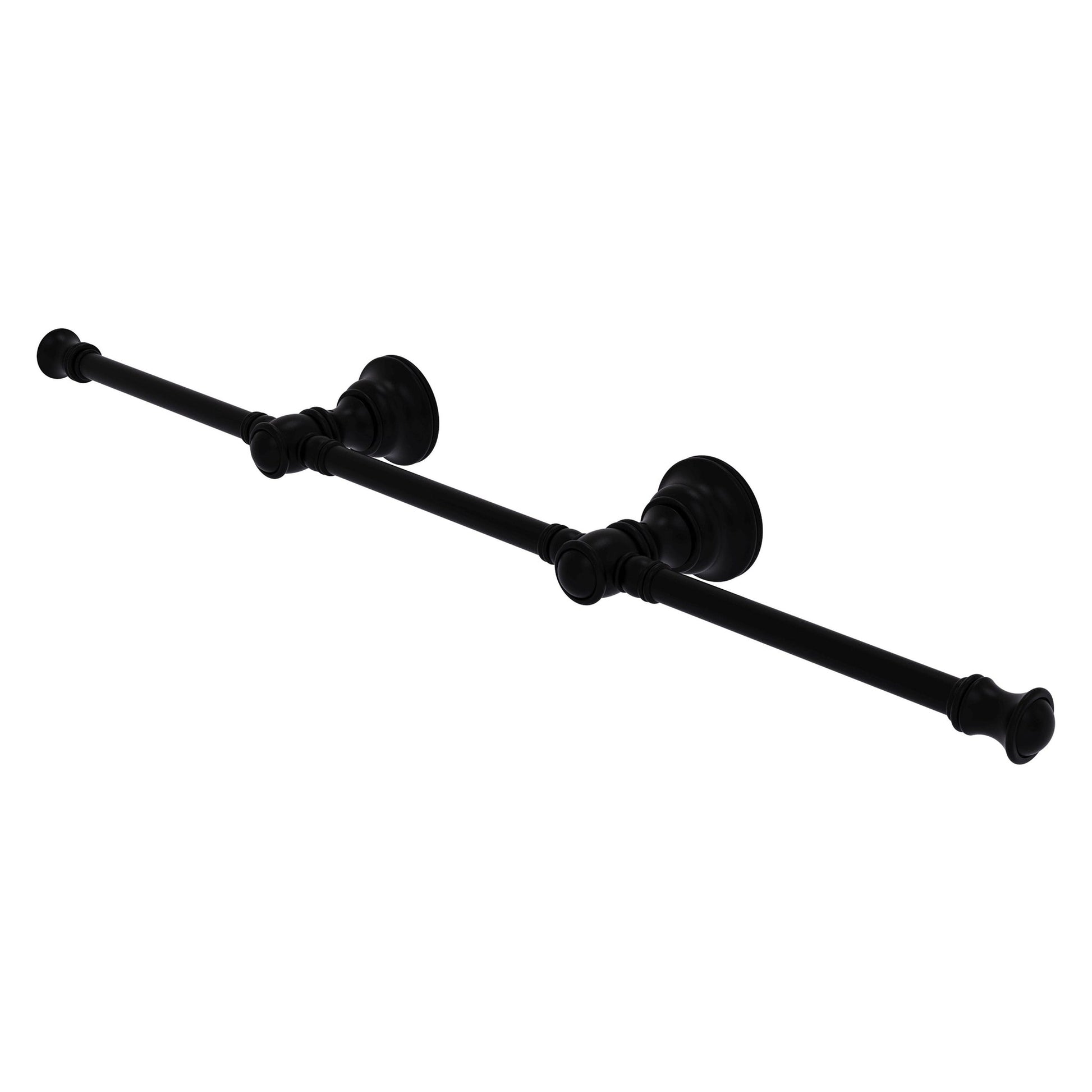 Allied Brass Carolina 22" x 3.3" Matte Black Solid Brass 3-Arm Guest Towel Holder