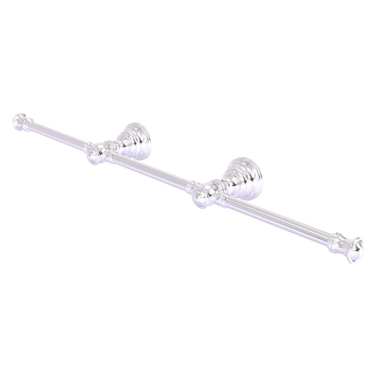 Allied Brass Carolina 22" x 3.3" Satin Chrome Solid Brass 3-Arm Guest Towel Holder