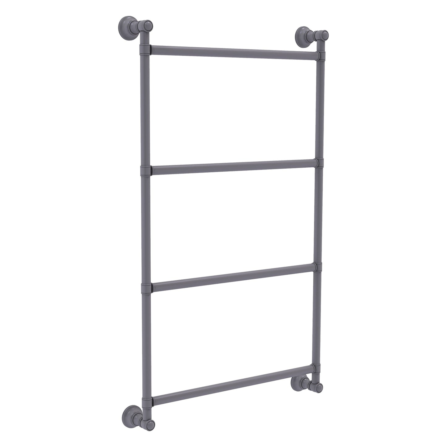 Allied Brass Carolina 24" x 3.3" Matte Gray Solid Brass 4-Tier Ladder Towel Bar