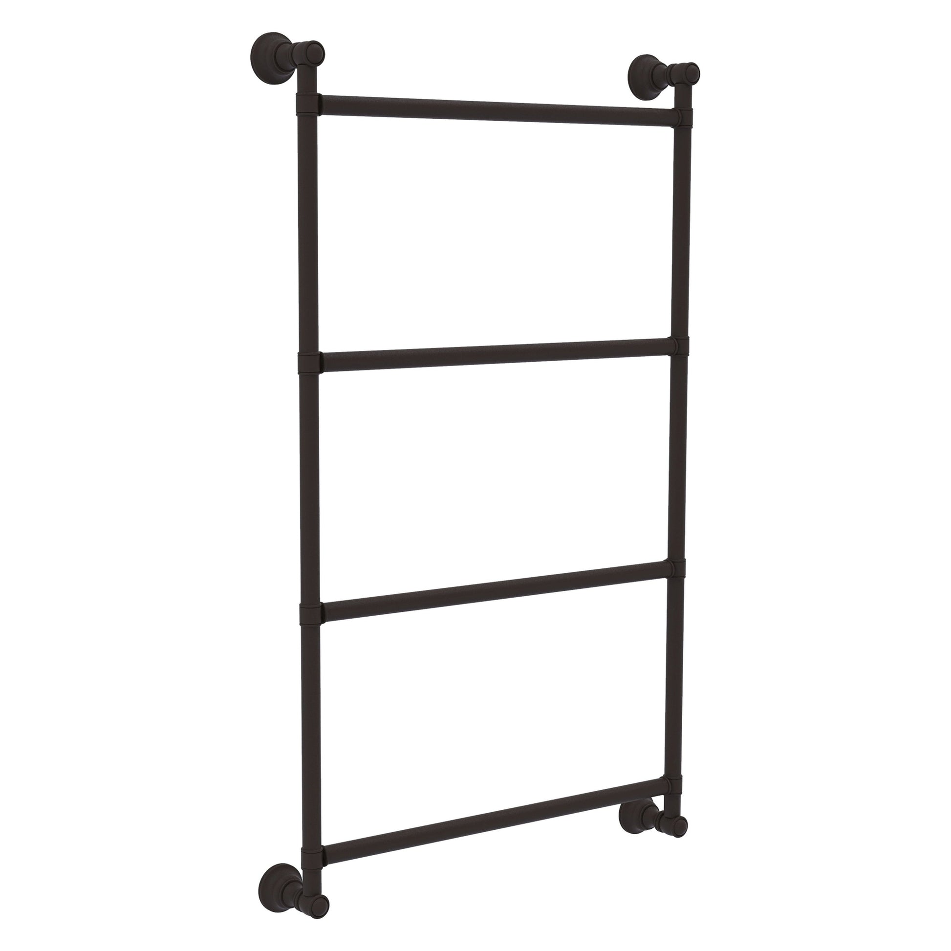 Allied Brass Carolina 24" x 3.3" Oil Rubbed Bronze Solid Brass 4-Tier Ladder Towel Bar