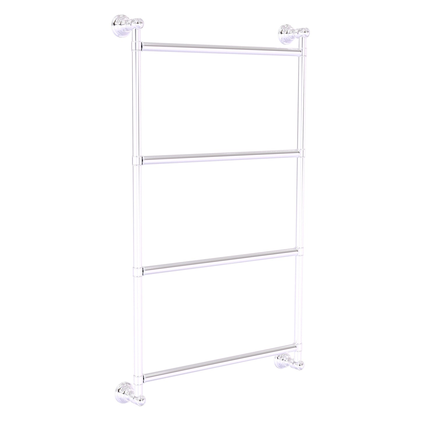 Allied Brass Carolina 24" x 3.3" Polished Chrome Solid Brass 4-Tier Ladder Towel Bar