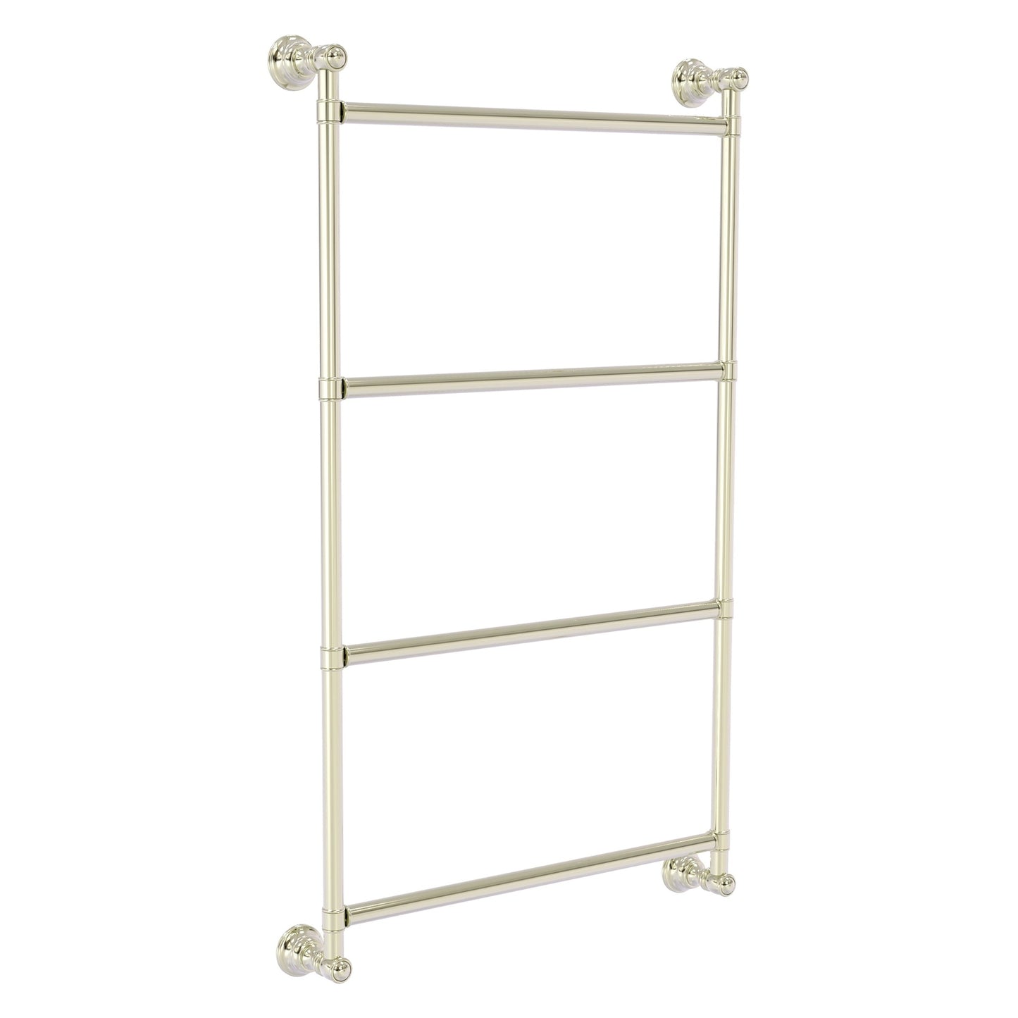 Allied Brass Carolina 24" x 3.3" Polished Nickel Solid Brass 4-Tier Ladder Towel Bar