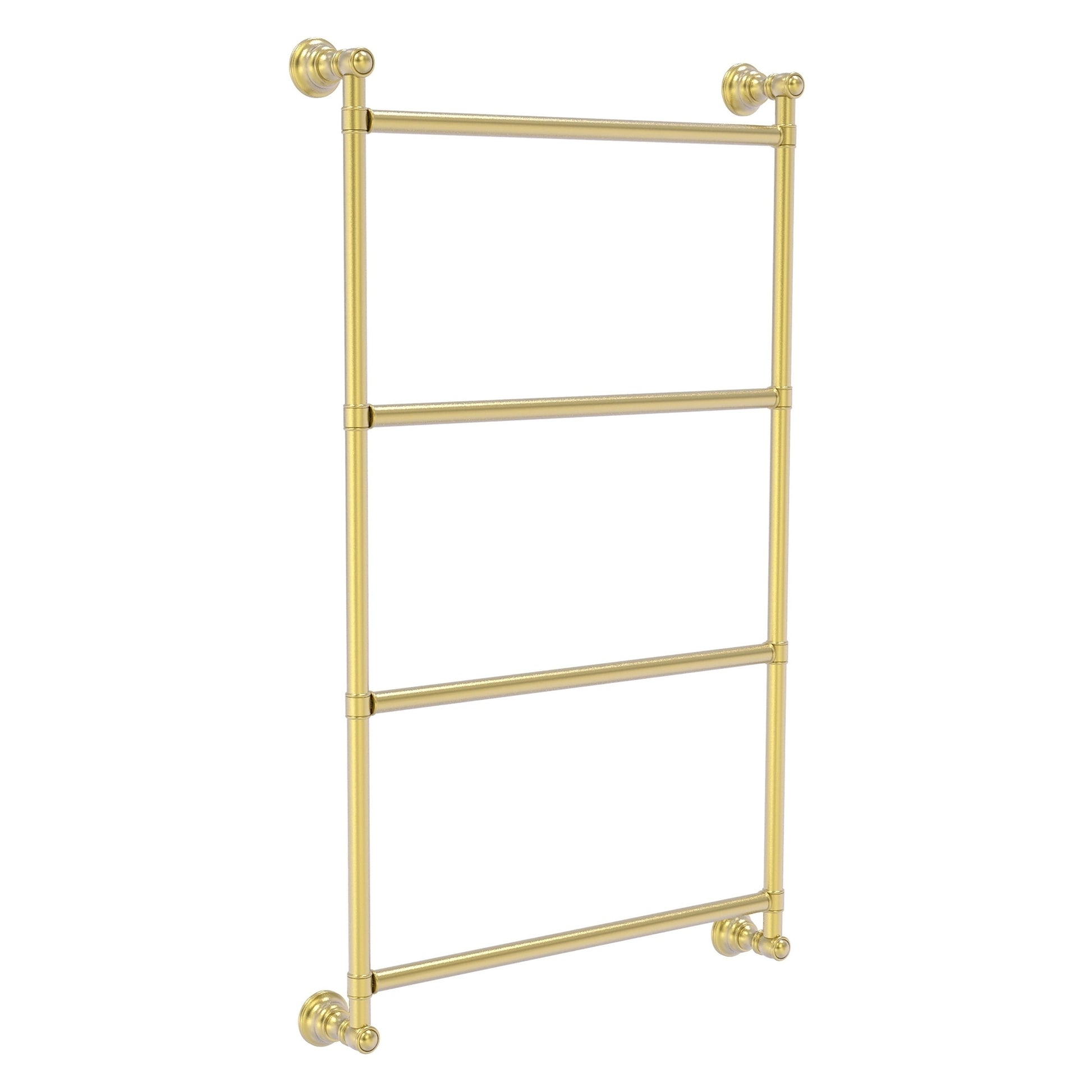 Allied Brass Carolina 24" x 3.3" Satin Brass Solid Brass 4-Tier Ladder Towel Bar