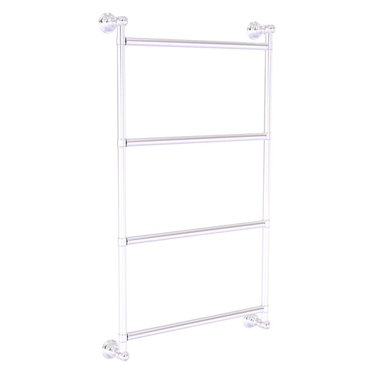 Allied Brass Carolina 24" x 3.3" Satin Chrome Solid Brass 4-Tier Ladder Towel Bar