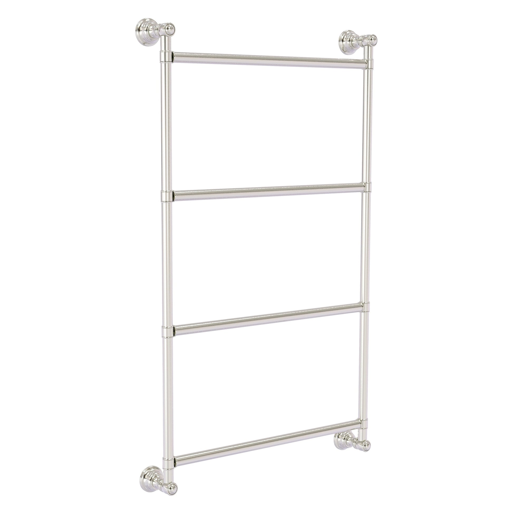 Allied Brass Carolina 24" x 3.3" Satin Nickel Solid Brass 4-Tier Ladder Towel Bar